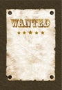 Wanted poster on wall Royalty Free Stock Photo