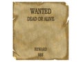 Wanted poster wild west