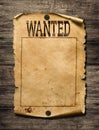 Wanted for reward poster 3d illustration Royalty Free Stock Photo