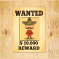 Wanted reward poster Royalty Free Stock Photo