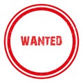 wanted stamp on white Royalty Free Stock Photo