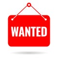 Wanted vector sign