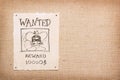 Wanted vintage illustration background