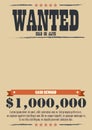 Wanted Vintage Poster Royalty Free Stock Photo