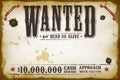 Wanted Vintage Western Poster Royalty Free Stock Photo
