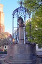 Wappenbrunnen, Coat of Arms fountain topped with the Bear sculpture, Berlin, Germany