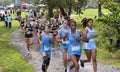 Girls running in a 5K race at Bowdoin Park Royalty Free Stock Photo