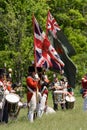 War of 1812 re-enactment of marching band Royalty Free Stock Photo