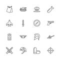 War - Flat Vector Icons Royalty Free Stock Photo
