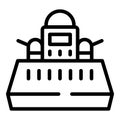 War attack fleet icon outline vector. Battleship force Royalty Free Stock Photo