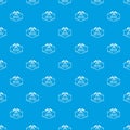 War axe pattern vector seamless blue Royalty Free Stock Photo