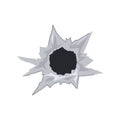 war bullet hole cartoon vector illustration Royalty Free Stock Photo