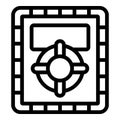 War bunker door icon outline vector. Danger place