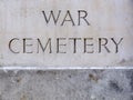 War Cemetery Plaque Royalty Free Stock Photo