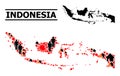 War Collage Map of Indonesia