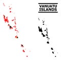 War Collage Map of Vanuatu Islands