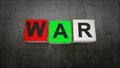 The war in the colored squares of war concept. Royalty Free Stock Photo