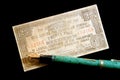 War Currency And Vintage Fountain Pen Royalty Free Stock Photo