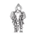 War Elephant Mahout Rider Tattoo