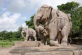 War elephants sculpture, Sun temple Konark Royalty Free Stock Photo