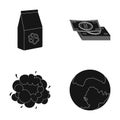 War, finance and or web icon in black style.space, Animal icons in set collection.