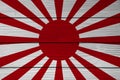 War flag of the Imperial Japanese Army color painted on Fiber cement sheet wall background Royalty Free Stock Photo