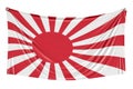 War flag of the Imperial Japanese Army hanging on the wall, 3D r Royalty Free Stock Photo