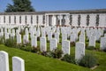 War Graves at Tyne Cot Cemetery in Belgium Royalty Free Stock Photo