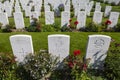 War Graves at Tyne Cot Cemetery in Belgium Royalty Free Stock Photo