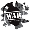 War grenade design illustration Royalty Free Stock Photo