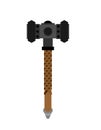 War hammer isolated. Battle Gnome Weapon. vector illustration