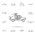 war humvee military icon. Detailed set of transport outline icons. Premium quality graphic design icon. One of the collection icon Royalty Free Stock Photo