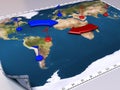War map Royalty Free Stock Photo