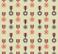 War medals pattern Royalty Free Stock Photo