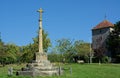War Memoria & St Mary The Virgin Church, Stopham, Sussex, UK Royalty Free Stock Photo