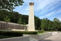 War memorial in the cemetery of american soldiers who died in battle in the second world war in florence Royalty Free Stock Photo