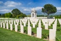 War memorial, Commonwealth Cemetery of Cassino in Italy of the Second World War