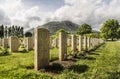 War memorial, Commonwealth Cemetery of Cassino in Italy of the Second World War