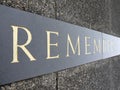 War Memorial inscription: remember