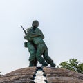 Details of Statue of Brothers inside War Memorial of Korea and peaceful reunification. Yongsan, Seoul, South Korea, Asia