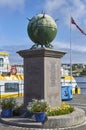 Kristiansund, Norway - 24th July 2011: The Mine War memorial at the Quay in Kristiansund.