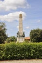 War Memorial Obelisk from the Medieval San Gimignano hilltop town. Tuscany region. Italy Royalty Free Stock Photo