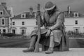 War memorial sculpture in Seaham.