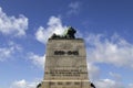 The war memorial on the sea front in Morecambe, Lancashire