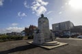 The war memorial on the sea front in Morecambe, Lancashire