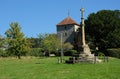 War Memorial & St Mary The Virgin Church, Stopham, Sussex, UK Royalty Free Stock Photo