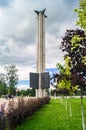 The War Memorial on the Tmaka river embankment in the city of Tver, Russia. Royalty Free Stock Photo