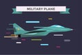 War military plane vector illustration Royalty Free Stock Photo
