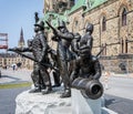 War of 1812 Monument outside the East block of the Parliament of Canada in Ottawa city centre, Ottawa, Ontario, Canada