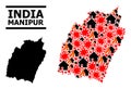 War Mosaic Map of Manipur State